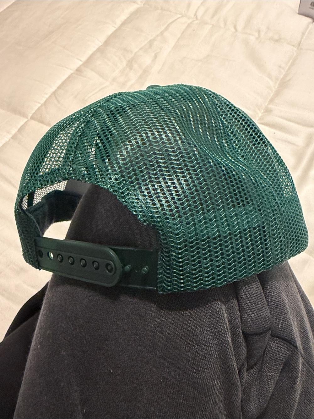Green Trucker Hat with 'Offline' Script - Picture 5 of 5